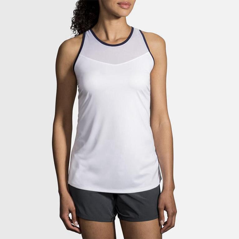 Regata De Corrida Brooks Stealth Feminino Brasil - Branco (32648XCOJ)